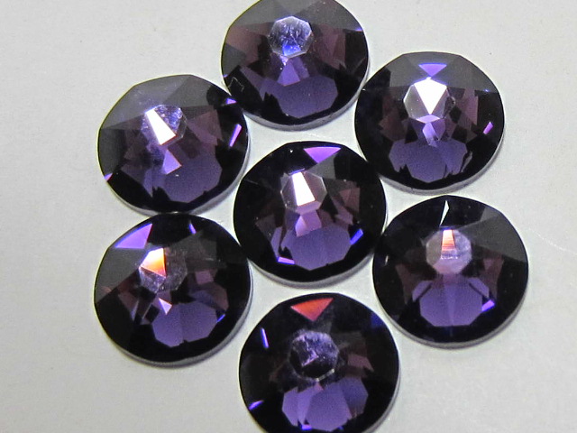 72 pcs. 20ss PURPLE VELVET STAR BRIGHT FLATBACK Rhinestones